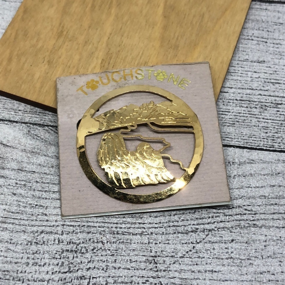 Touchstone Dog Designs Jewelry Long Haired Dog Brooch Statement
